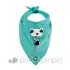 Cotton Drool Bandana Bib Aqua Panda 601A