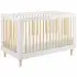 Lolly 3 in 1 Crib with Toddler Rail - White Natural
