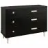 Lolly 6 Drawer Double Dresser Black - Washed Natural