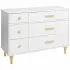 Lolly 6 Drawer Double Dresser - White Natural