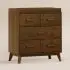 Scoot 3 Drawer Changer Dresser - Natural Walnut