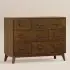 Scoot 6 Drawer Dresser - Natural Walnut