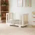 Yuzu 8 in 1 Convertible Crib with All Stages Conversion Kit - White/Natural