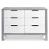 Colby 6 Draw Dresser -Grey/White