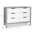 Colby 6 Draw Dresser -Grey/White