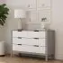 Colby 6 Draw Dresser -Grey/White