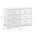 Charlie 6 Drawer Double Dresser - White