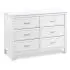 Charlie 6 Drawer Double Dresser - White