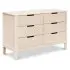 Colby 6 Draw Dresser - Washed Natural