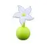 Silicone Breast Pump Flower Stopper - White