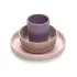 3 Piece Silicone Feeding Set (Purple / Grey / Pink)