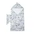Hooded Towel Set - Ink Floral