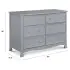 Kalani 6 Drawer Double Wide Dresser Grey