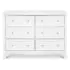 Kalani 6 Drawer Double Wide Dresser White
