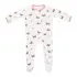 Printed Zippered Footie - Butterfly