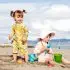 Long Sleeve One Piece UV Jumpsuit - Strawberry