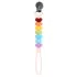 Silicone Pacifier Clip - Beadless Sweetheart Rainbow