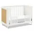 Marin with Cane 3-in-1 Convertible Crib - Warm White with Honey Cane