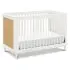 Marin with Cane 3-in-1 Convertible Crib - Warm White with Honey Cane
