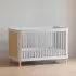 Marin with Cane 3-in-1 Convertible Crib - Warm White with Honey Cane