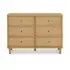 Marin with Cane 6 Drawer - Honey Cane