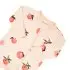 Printed Zippered Footie - Peach