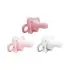 HappyPaci One-Piece Silicone Pacifier 3 Pack - Lt. Pink/Pink/White