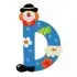 Clown Wooden Letter - D