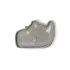 Silicone Snack Plate - Rhino/Silver Grey
