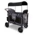 W4 LUXE Premium Quad Stroller - Charcoal Gray with Black Frame
