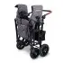 W4 LUXE Premium Quad Stroller - Charcoal Gray with Black Frame