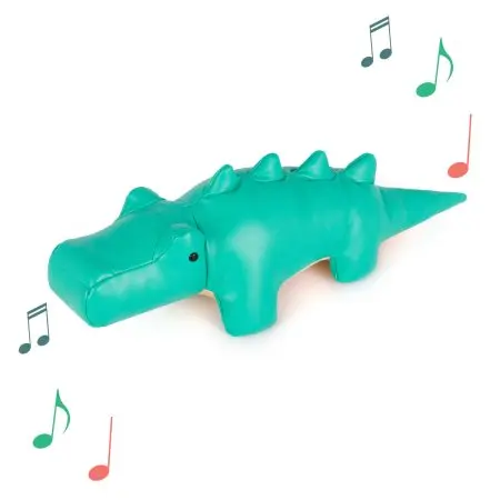 Achille the Crocodile is an adorable and soft music box that will look adorable in your nursery. It's pleasant to handle thanks to its soft texture and its pretty rounded shape.