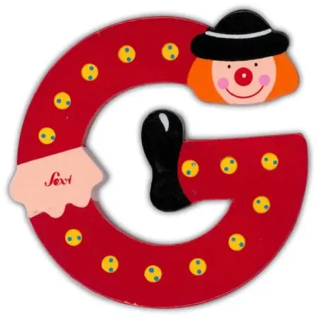 Clown Wooden Letter G