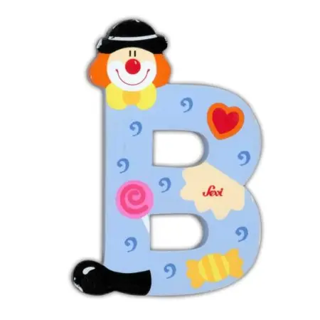 Clown Wooden Letter B