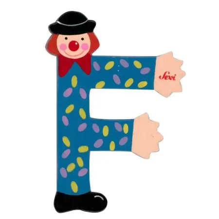 Clown Wooden Letter F