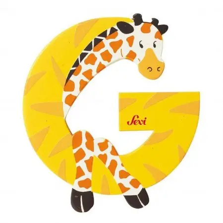 Animal Wooden Letter G