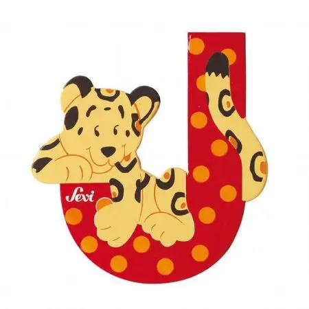 Animal Wooden Letter J