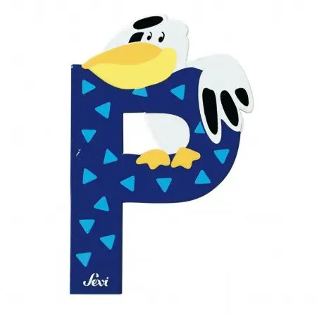 Animal Wooden Letter P
