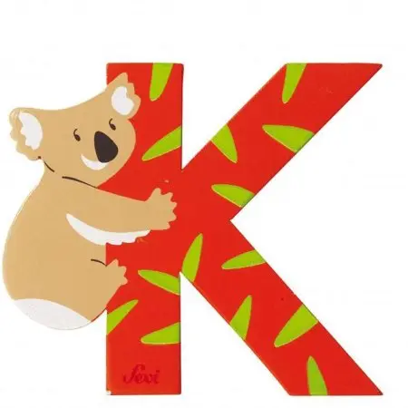 Animal Wooden Letter K