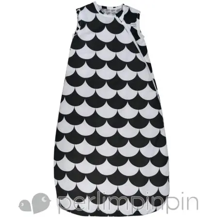 Woven Cotton Nap Bag Charcoal Scallops L1217FES