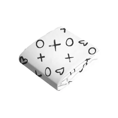 Flannel Cradle n Change Pad Sheet XO Black n White S340-639