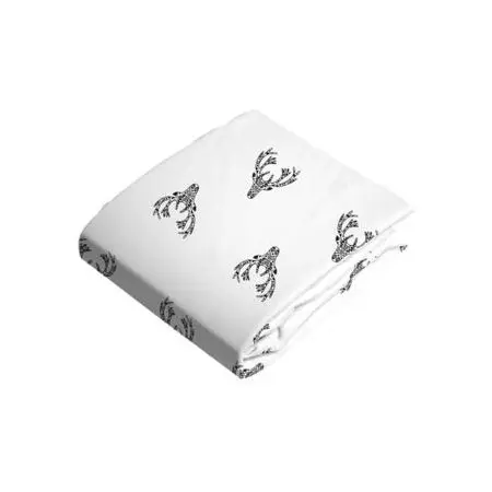 Flannel Pack N Play Sheet Deer Black n White S345-679