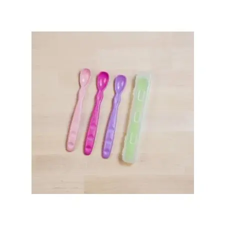 4 Pack Infant Spoons with Travel Case  Butterfly