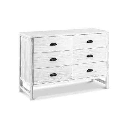 Fairway 6 Drawer Double Dresser Cottage White