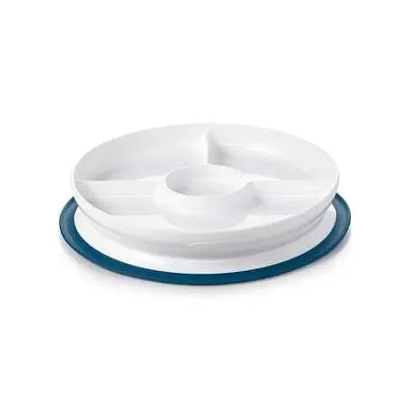 Stick n Stay Divided Plate Navy