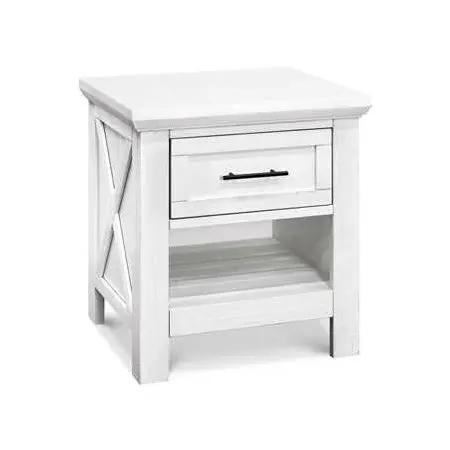 Emory Farmhouse Nightstand Linen White