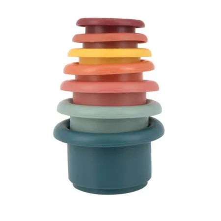 Nuby - Silicone Stacking Cups 536969 627972569696 tjskids.com