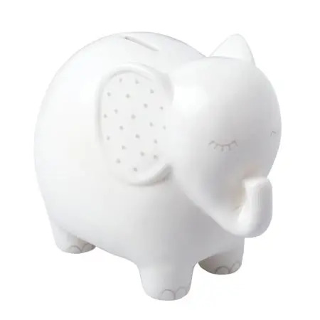 Pearhead Ceramic Elephant Piggy Bank PH-83071 tjskids.com