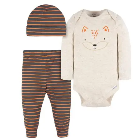 Gerber 3-Piece Bodysuit, Cap + Pant - Adventure Tjskids.com