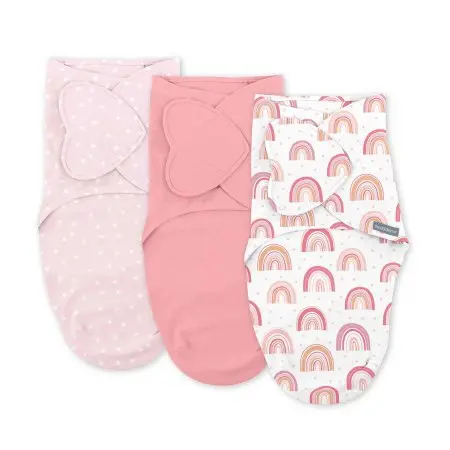 InGenuity 3 pack Monogram Collection Swaddle - Rainbow	KII17034 12914170342 Tjskids.com